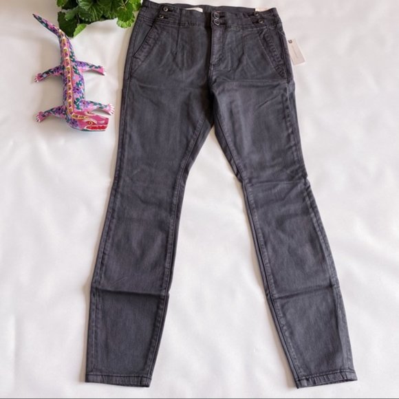 Anthropologie | Pilcro Darted High Rise Skinny Jeans New 26 Waist Black Faded - Picture 3 of 12